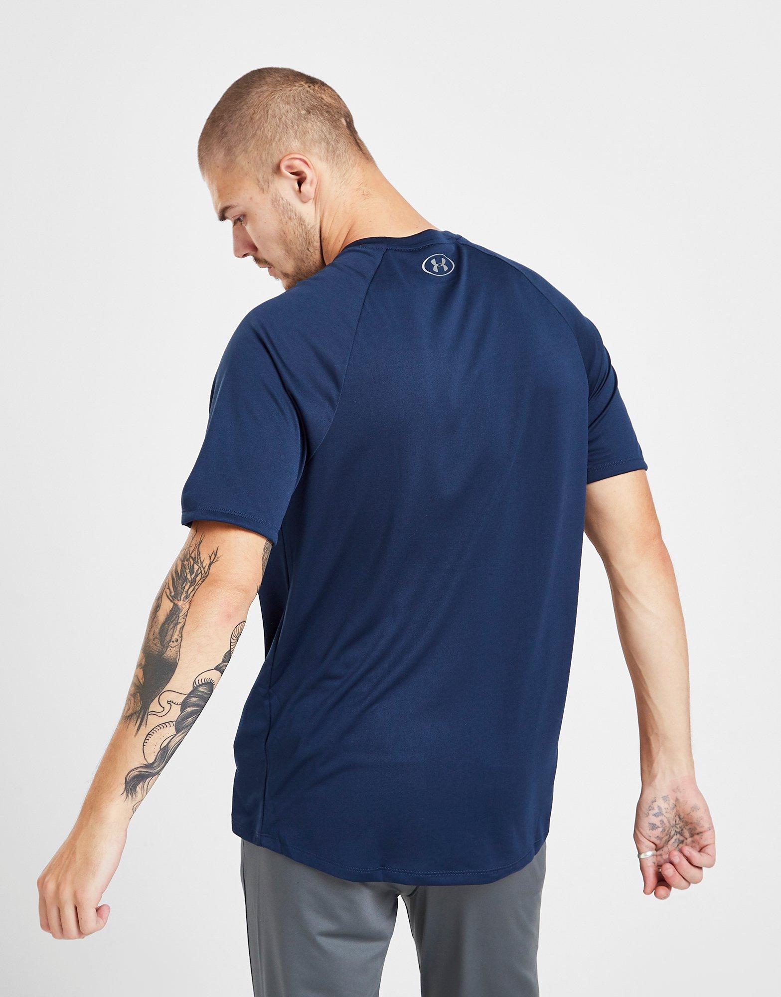 Vyriški marškiniai UNDER ARMOUR TECH MARŠKINĖLIAI  1326413-408 Tamsiai mėlyna