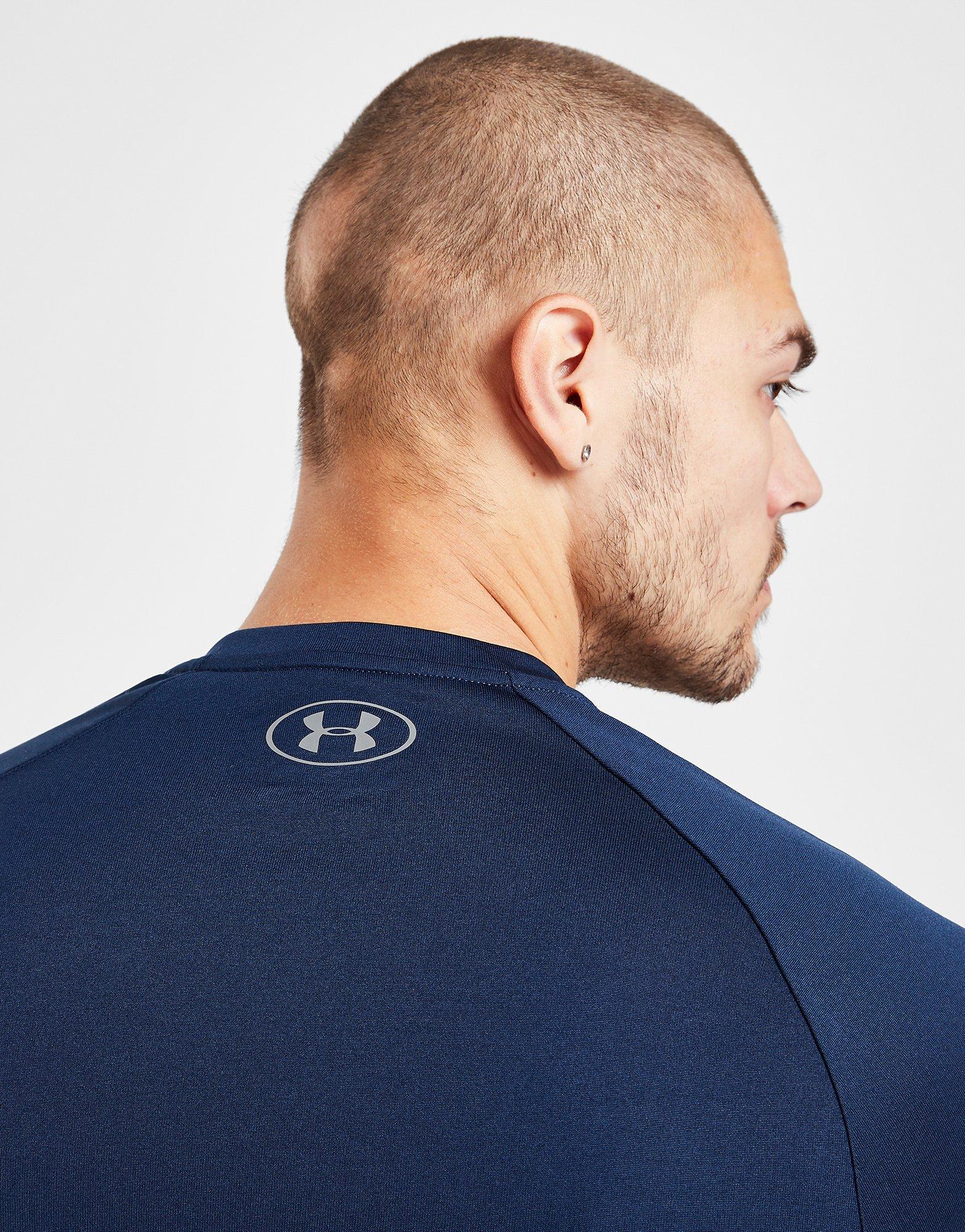 Vyriški marškiniai UNDER ARMOUR TECH MARŠKINĖLIAI  1326413-408 Tamsiai mėlyna