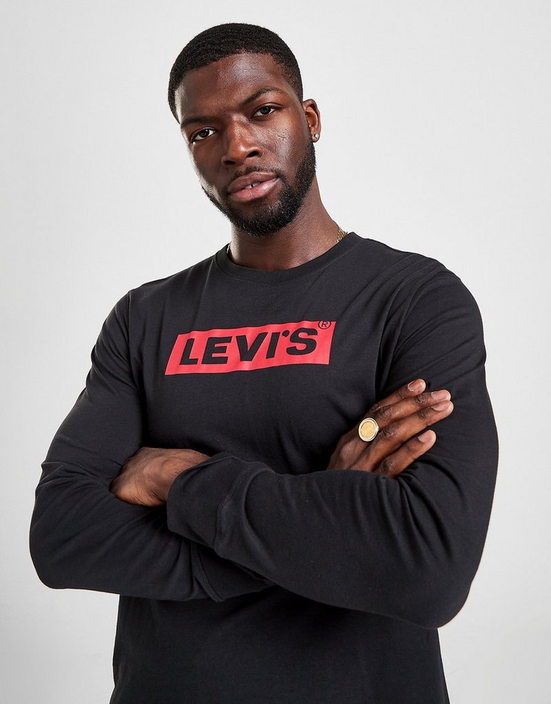 Pánske tričko LEVI'S TRIČKO RELAXED LS GRAPHIC TEE 16139-0042 Čierna