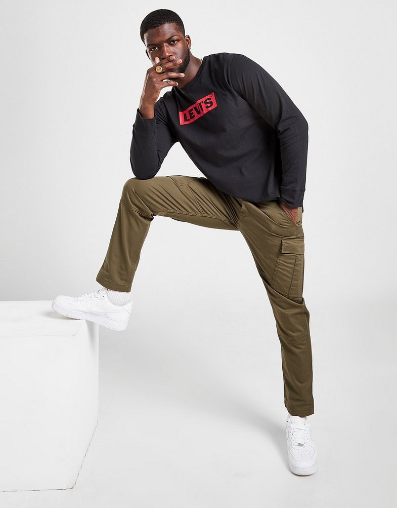 Pánske tričko LEVI'S TRIČKO RELAXED LS GRAPHIC TEE 16139-0042 Čierna