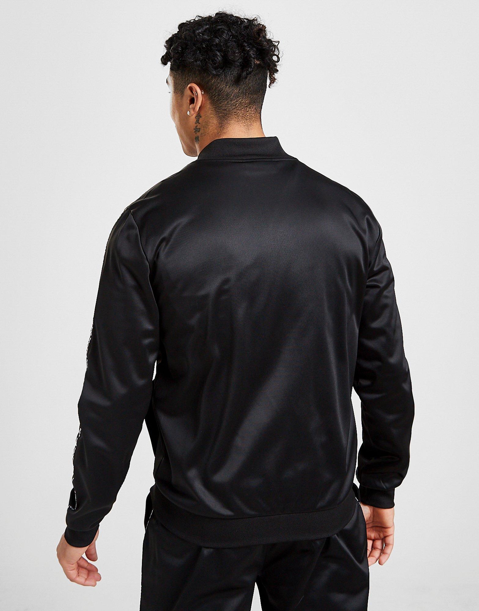 Bluza męska FILA BLUZA ROZPINANA POLY TAPE TRACK TOP SS21JDM011BLACK Czarny