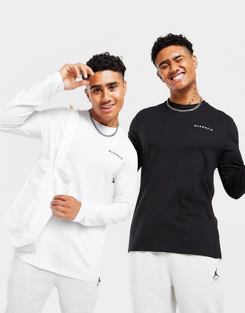 Koszulka, t-shirt męski MCKENZIE DŁUGI RĘKAW 2-PACK ESSENTIAL LONG SLEEVE T-SHIRTS MCKTM14546 Biały