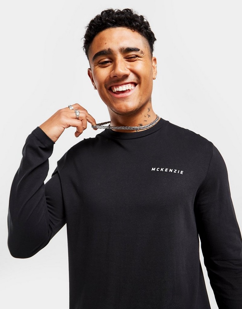 Koszulka, t-shirt męski MCKENZIE DŁUGI RĘKAW 2-PACK ESSENTIAL LONG SLEEVE T-SHIRTS MCKTM14546 Biały