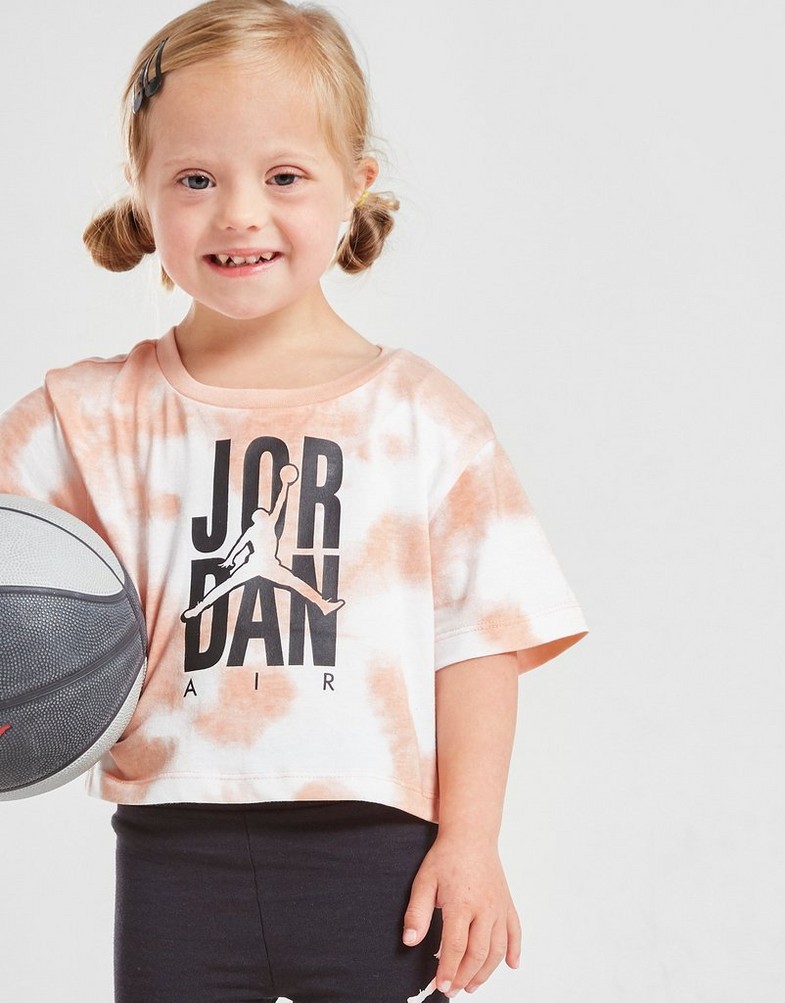 Gyerek melegítőszett JORDAN GIRLS' TIE DYE PÓLÓ/SHORTS SET INFANT  15A806023 Narancssárga