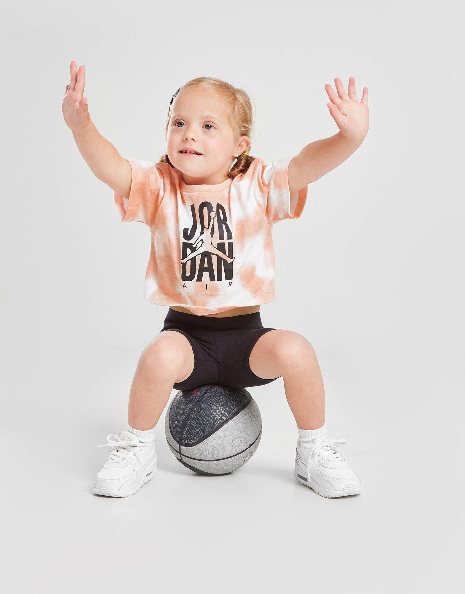 Detská tepláková súprava JORDAN GIRLS' TIE DYE TRIČKO/SHORTS SET INFANT  15A806023 Oranžová