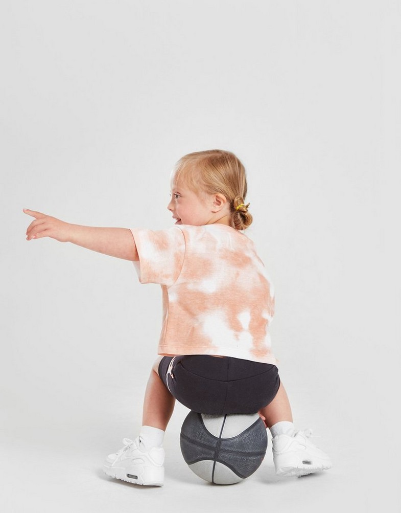 Gyerek melegítőszett JORDAN GIRLS' TIE DYE PÓLÓ/SHORTS SET INFANT  15A806023 Narancssárga