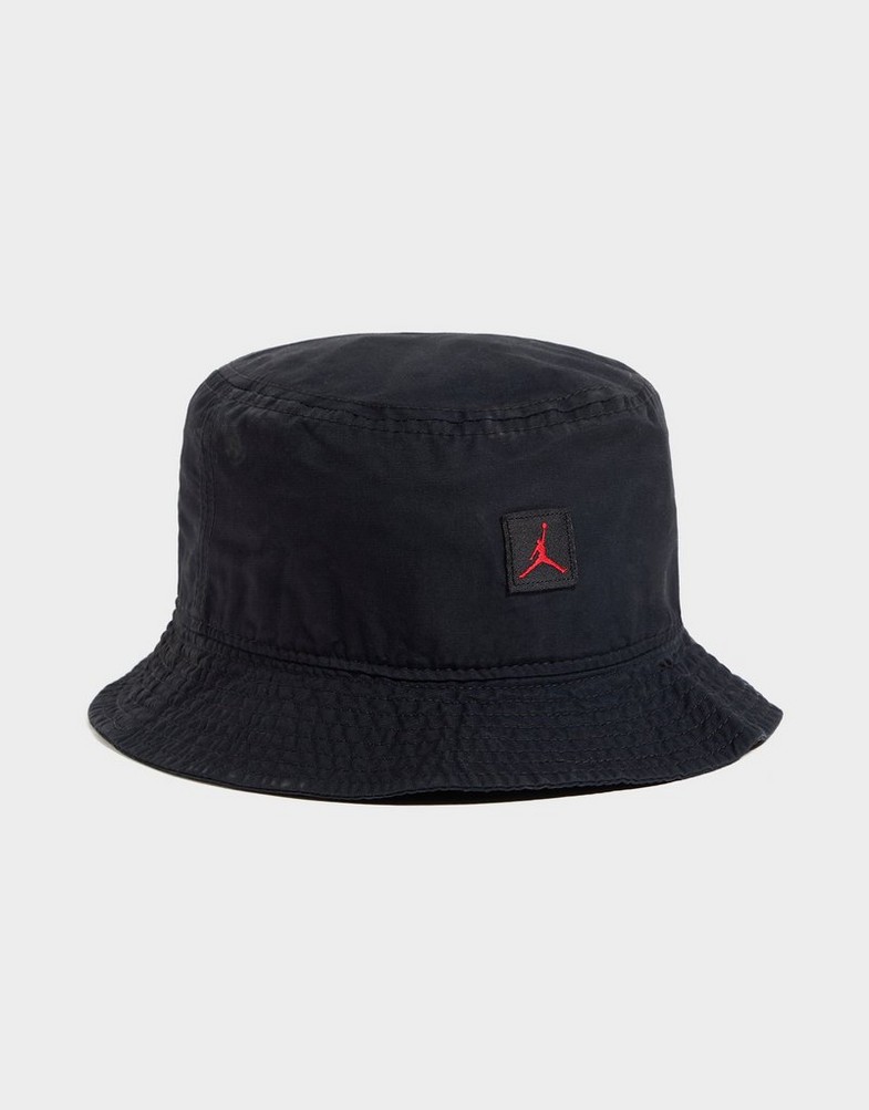 Czapka z daszkiem damska JORDAN WASHED BUCKET HAT  DC3687-011 Czarny