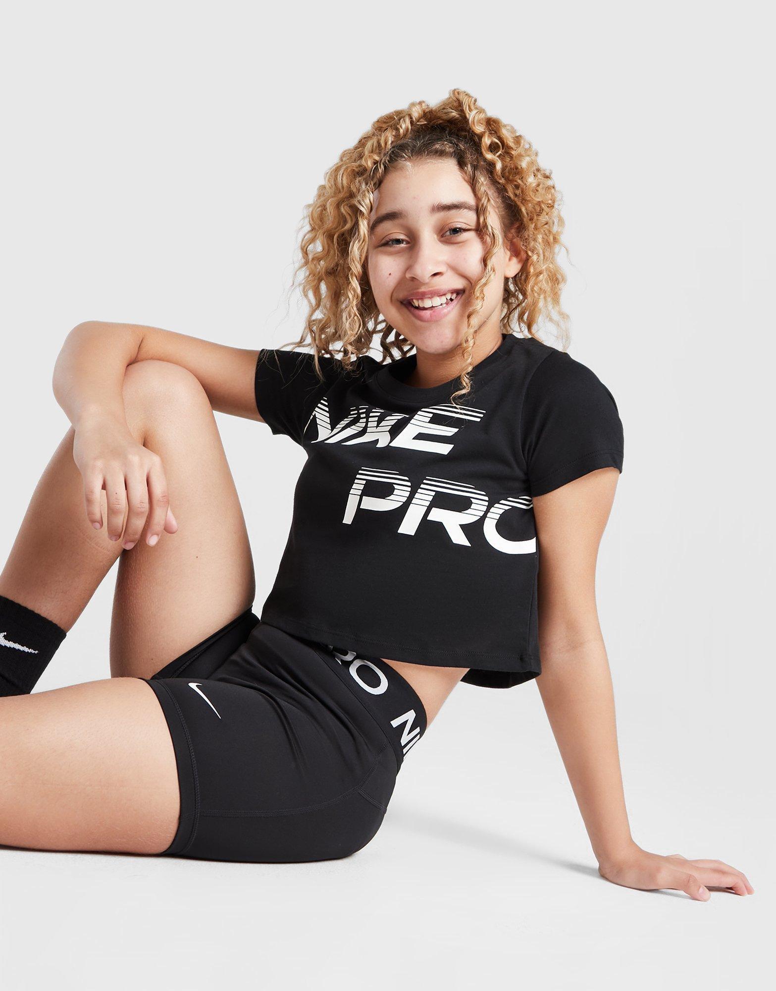 Vaikiški šortai NIKE GIRLS' PRO 3" SHORTS JUNIOR GIRL DA1033-010 Juoda