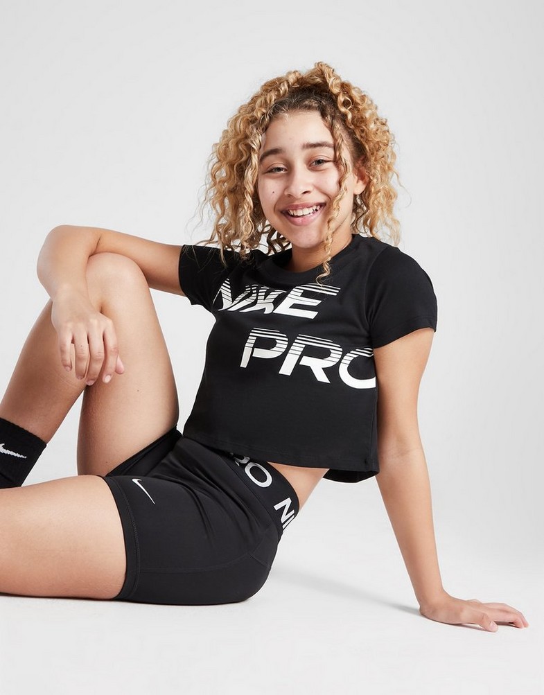 Дитячі шорти NIKE GIRLS' PRO 3" SHORTS JUNIOR GIRL DA1033-010 Чорний