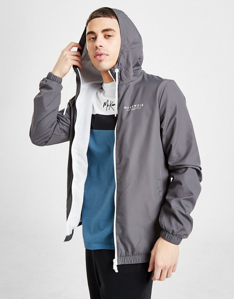 Kurtka męska MCKENZIE PRZEJŚCIOWA ESSENTIAL WINDBREAKER JACKET MCKTM13805 Szary