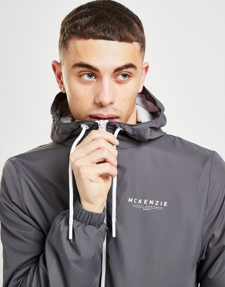 Kurtka męska MCKENZIE PRZEJŚCIOWA ESSENTIAL WINDBREAKER JACKET MCKTM13805 Szary