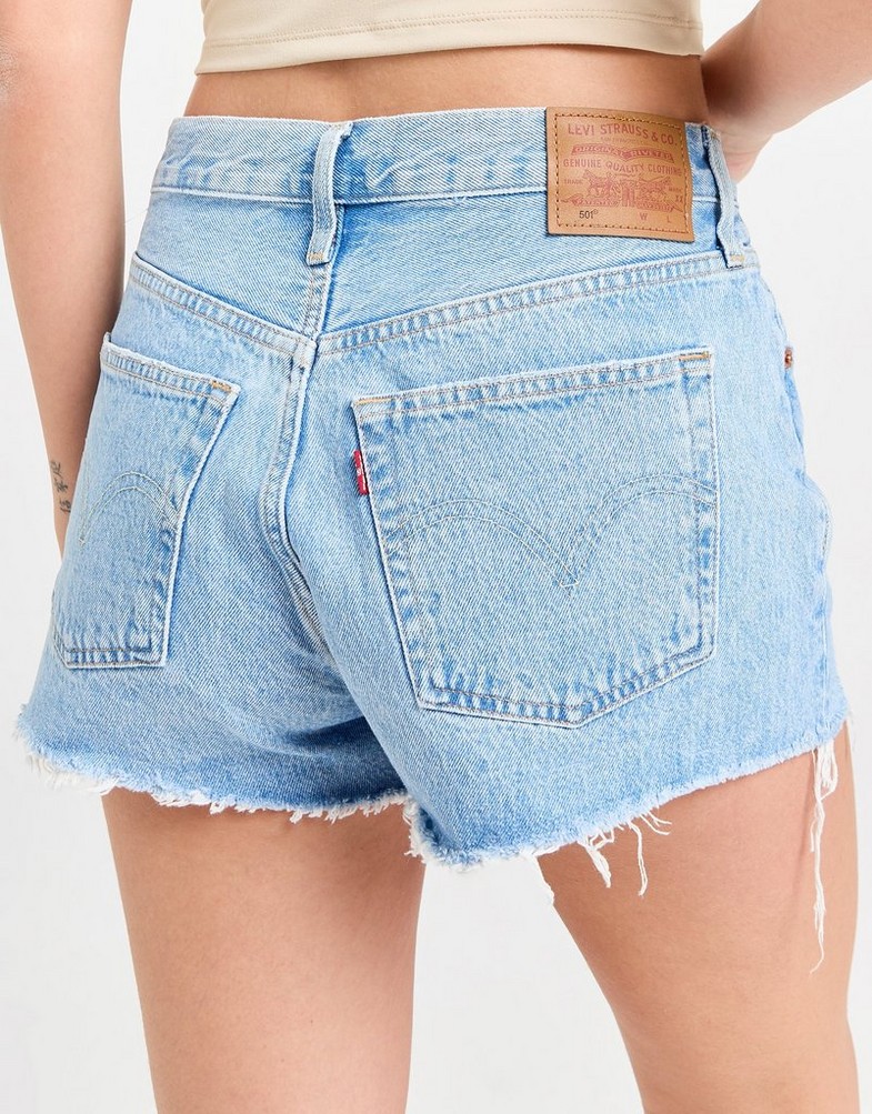 Pantaloni scurți pentru femei LEVI'S PANTALONI SCURȚI 501 ORIGINAL SHORT 56327-0086 Albastru