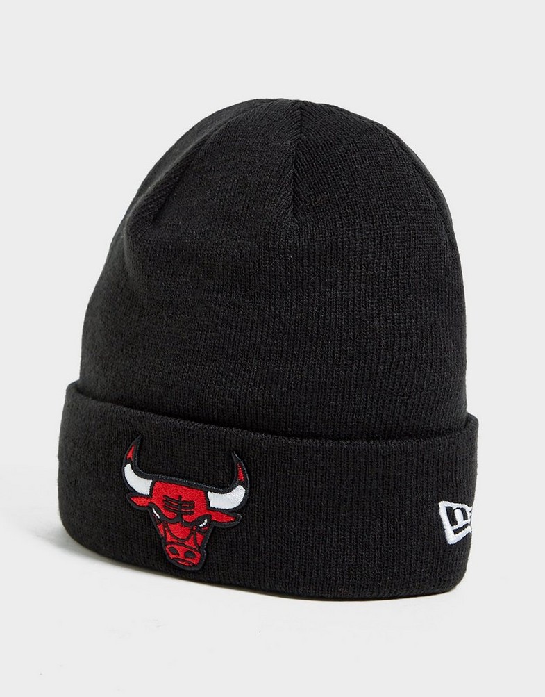 Жіночі зимові шапки NEW ERA КЕПКА ЗИМОВА ESSENTIAL CUFF KNIT BULLS CHICAGO BULLS 12156075 Чорний