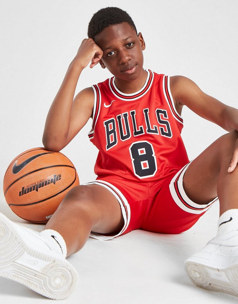 Komplet dresowy dziecięcy NIKE KOMPLET NBA CHICAGO BULLS LAVINE #8 JERSEY JUNIOR 2ZB7BZ2PCHI Czerwony