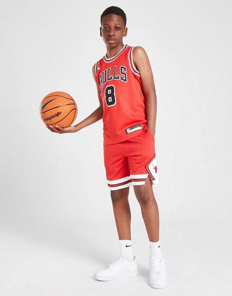 Komplet dresowy dziecięcy NIKE KOMPLET NBA CHICAGO BULLS LAVINE #8 JERSEY JUNIOR 2ZB7BZ2PCHI Czerwony