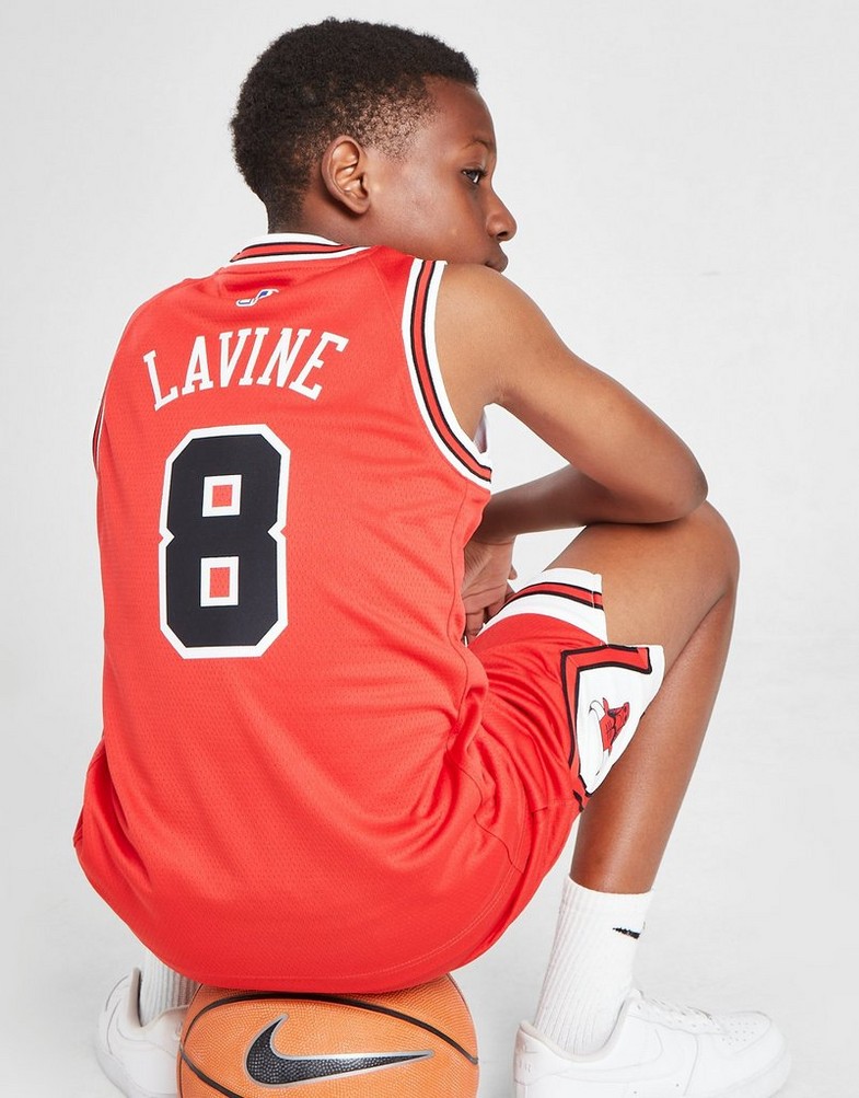 Komplet dresowy dziecięcy NIKE KOMPLET NBA CHICAGO BULLS LAVINE #8 JERSEY JUNIOR 2ZB7BZ2PCHI Czerwony