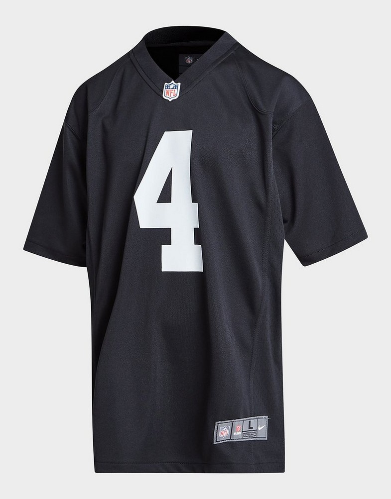 Komplet dresowy dziecięcy NIKE KOMPLET NFL LAS VEGAS RAIDERS CARR #4 JERSEY JUNIOR 2Z1B7N1P9LVR Czarny
