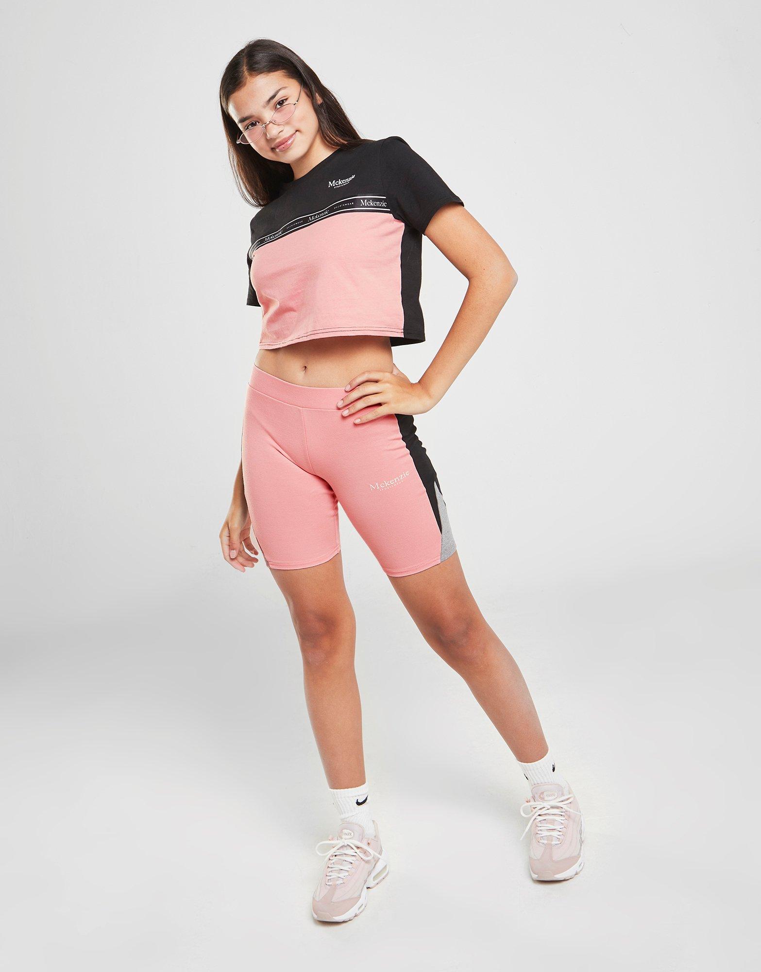 Koszulka, t-shirt dziecięcy MCKENZIE T-SHIRT GIRLS' ISLA PANEL T-SHIRT JUNIOR MCKTJ14553BLK Czarny