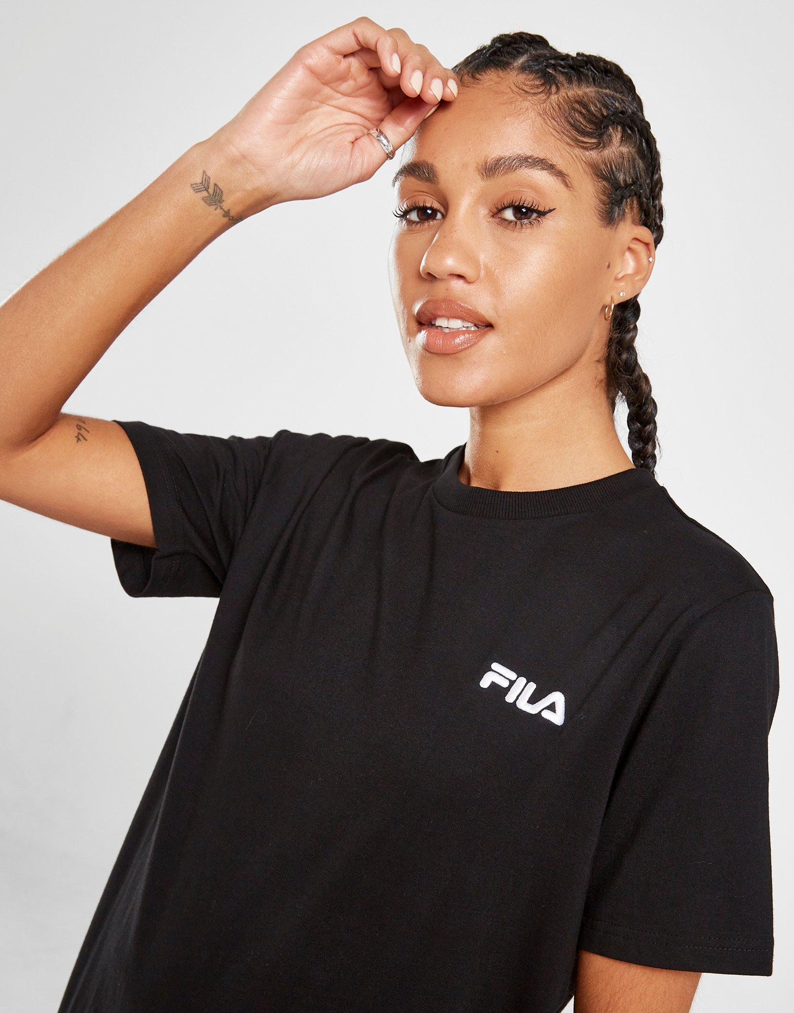 Koszulka, t-shirt damski FILA T-SHIRT CORE BOYFRIEND T-SHIRT JENNIEBLK Czarny