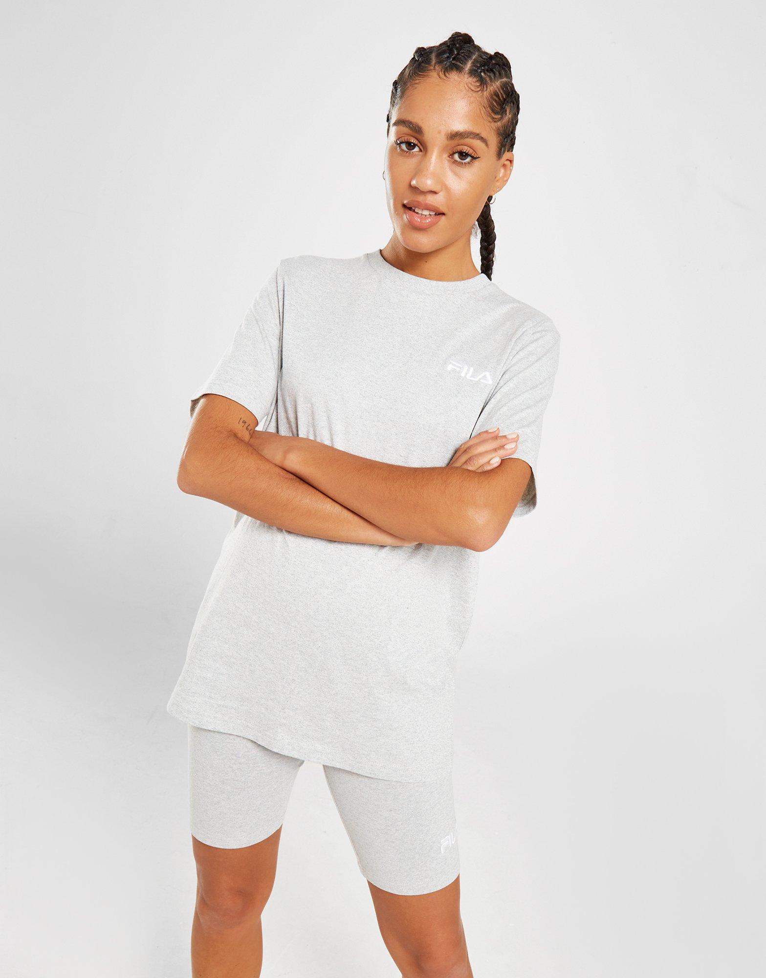 Koszulka, t-shirt damski FILA T-SHIRT CORE BOYFRIEND T-SHIRT JENNIEGYML Szary