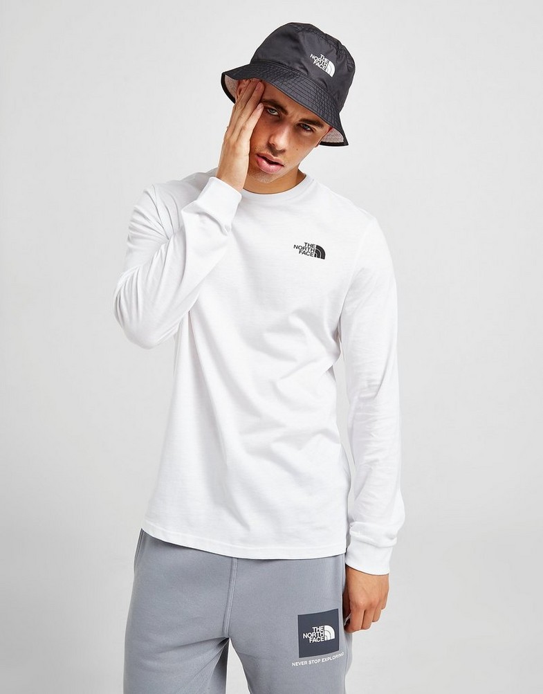 Koszulka, t-shirt męski THE NORTH FACE DŁUGI RĘKAW SIMPLE DOME LONG SLEEVE T SHIRT NF0A3L3BFN41 Biały