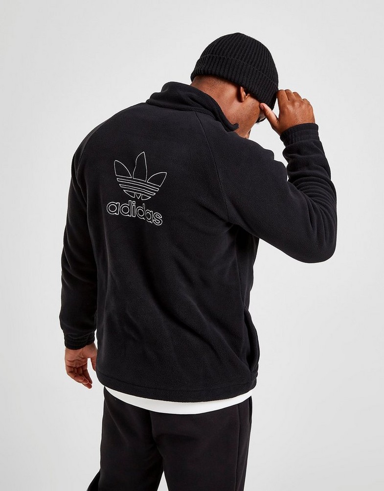 Bluza męska ADIDAS BLUZA ROZPINANA ESS POLAR HZ BLK H06680 Czarny