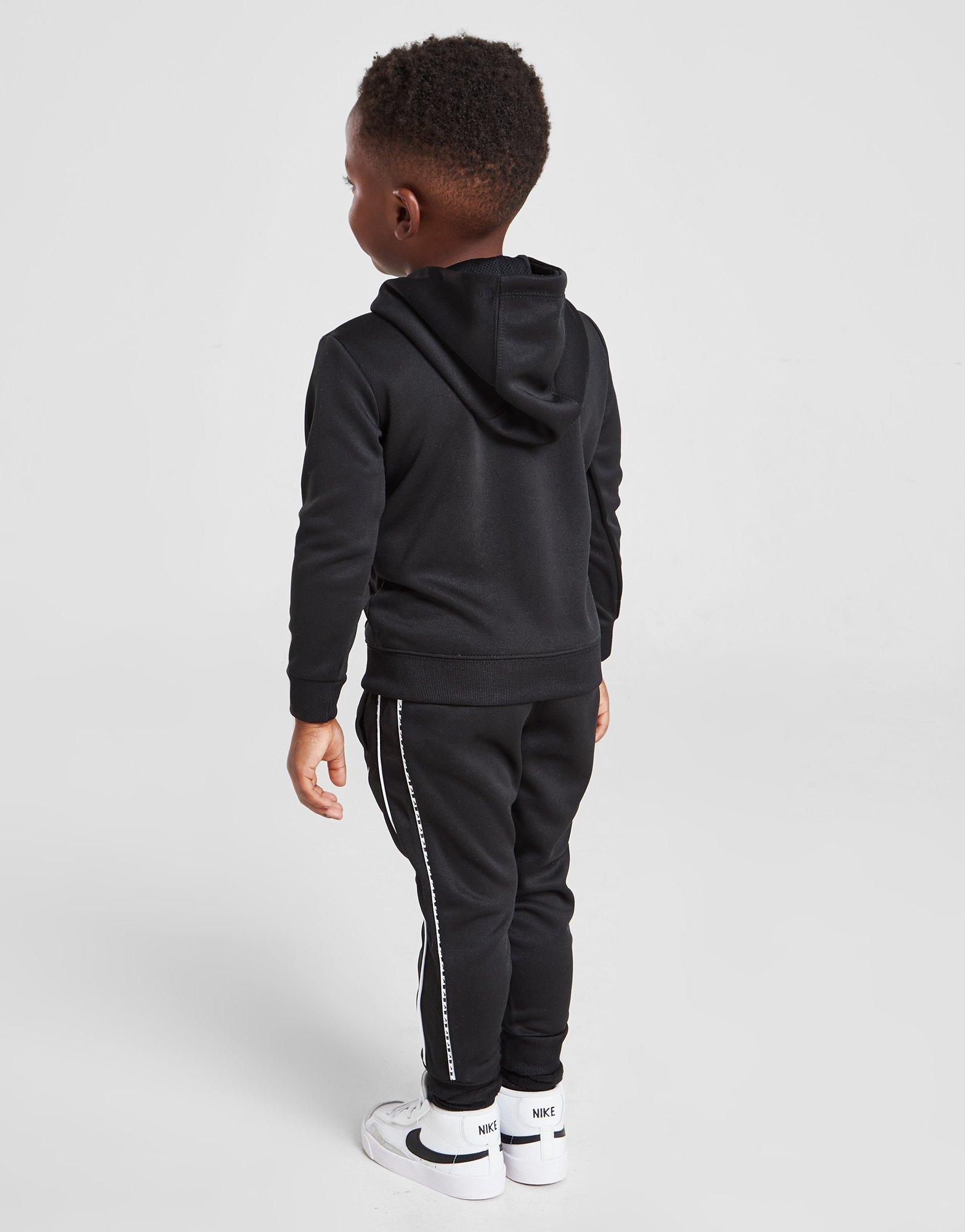 Komplet dresowy dziecięcy NIKE DRES SWOOSH FULL ZIP TRACKSUIT 56I045023 Czarny