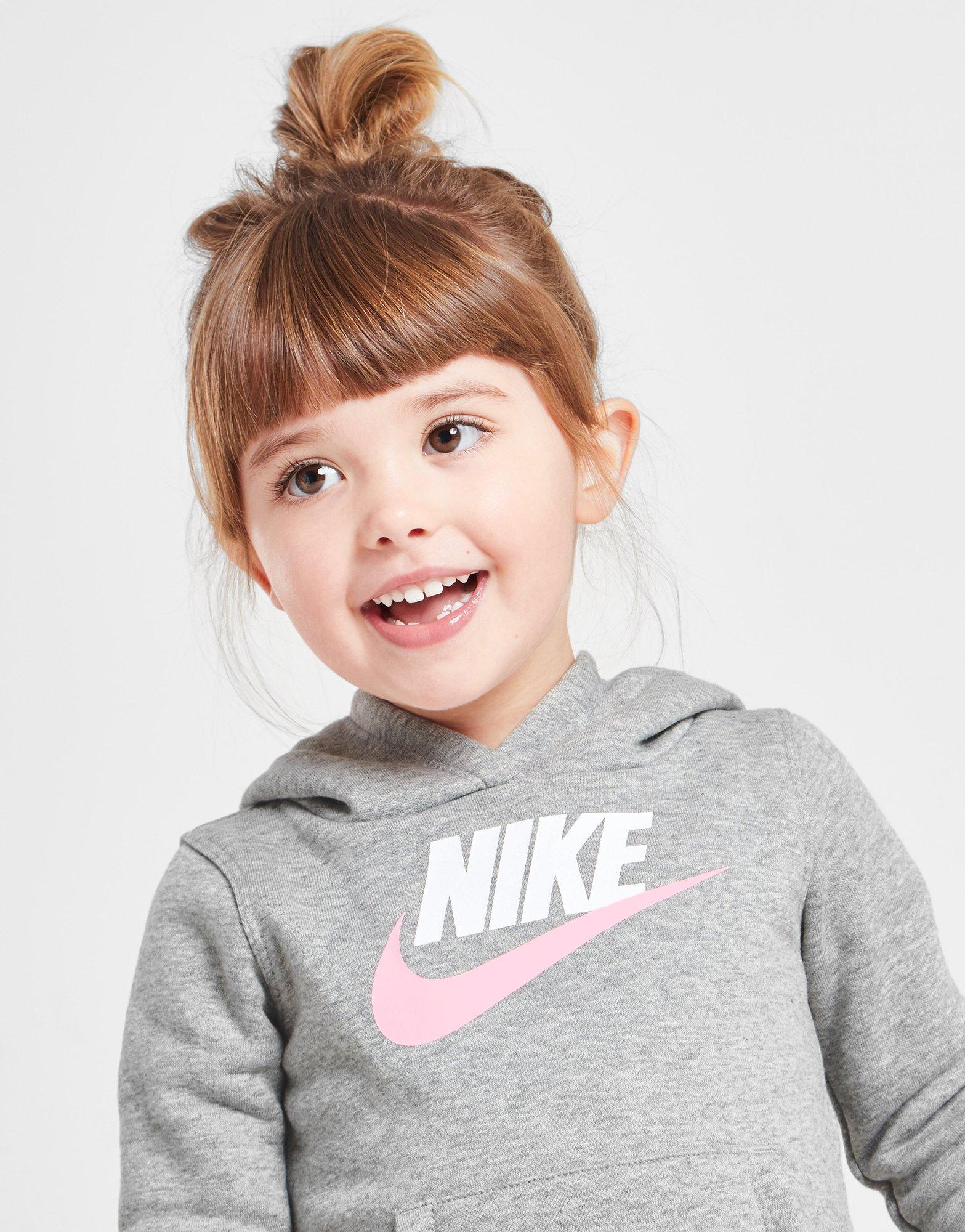 Komplet dresowy dziecięcy NIKE DRES GIRLS' LOGO HOODIE/LEGGINGS SET 06H244G0D Różowy