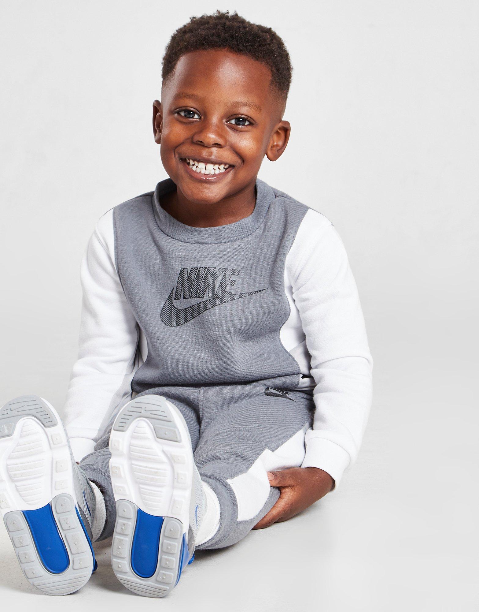 Komplet dresowy dziecięcy NIKE DRES HYBRID CREW TRACKSUIT 56H8510A1 Szary