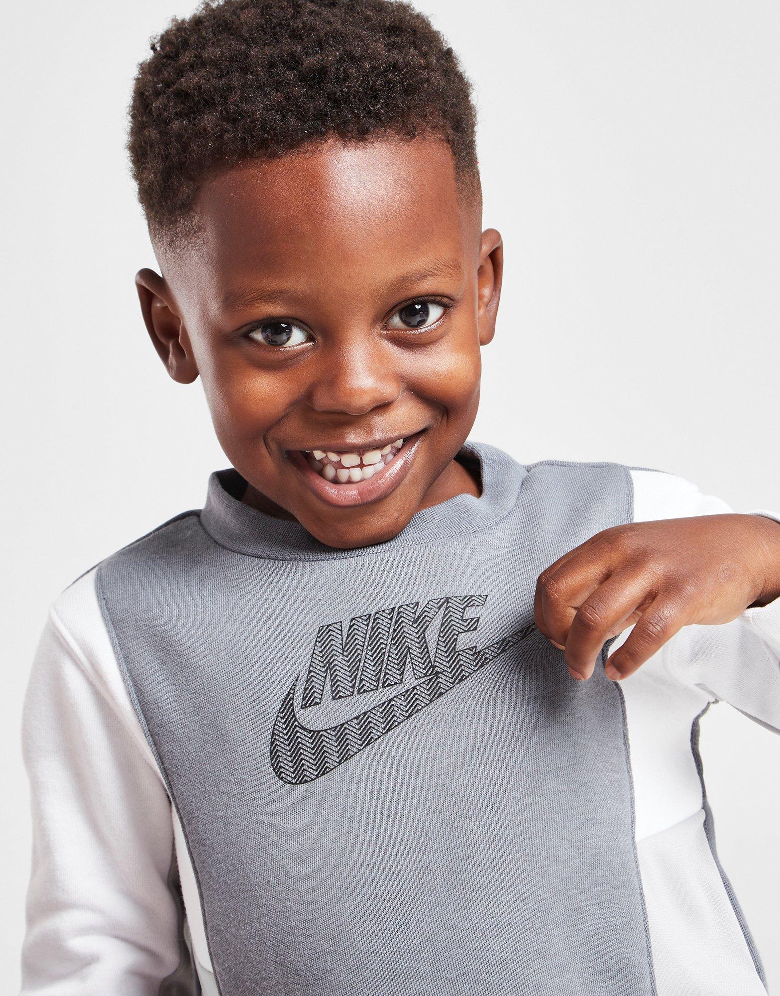 Komplet dresowy dziecięcy NIKE DRES HYBRID CREW TRACKSUIT 56H8510A1 Szary