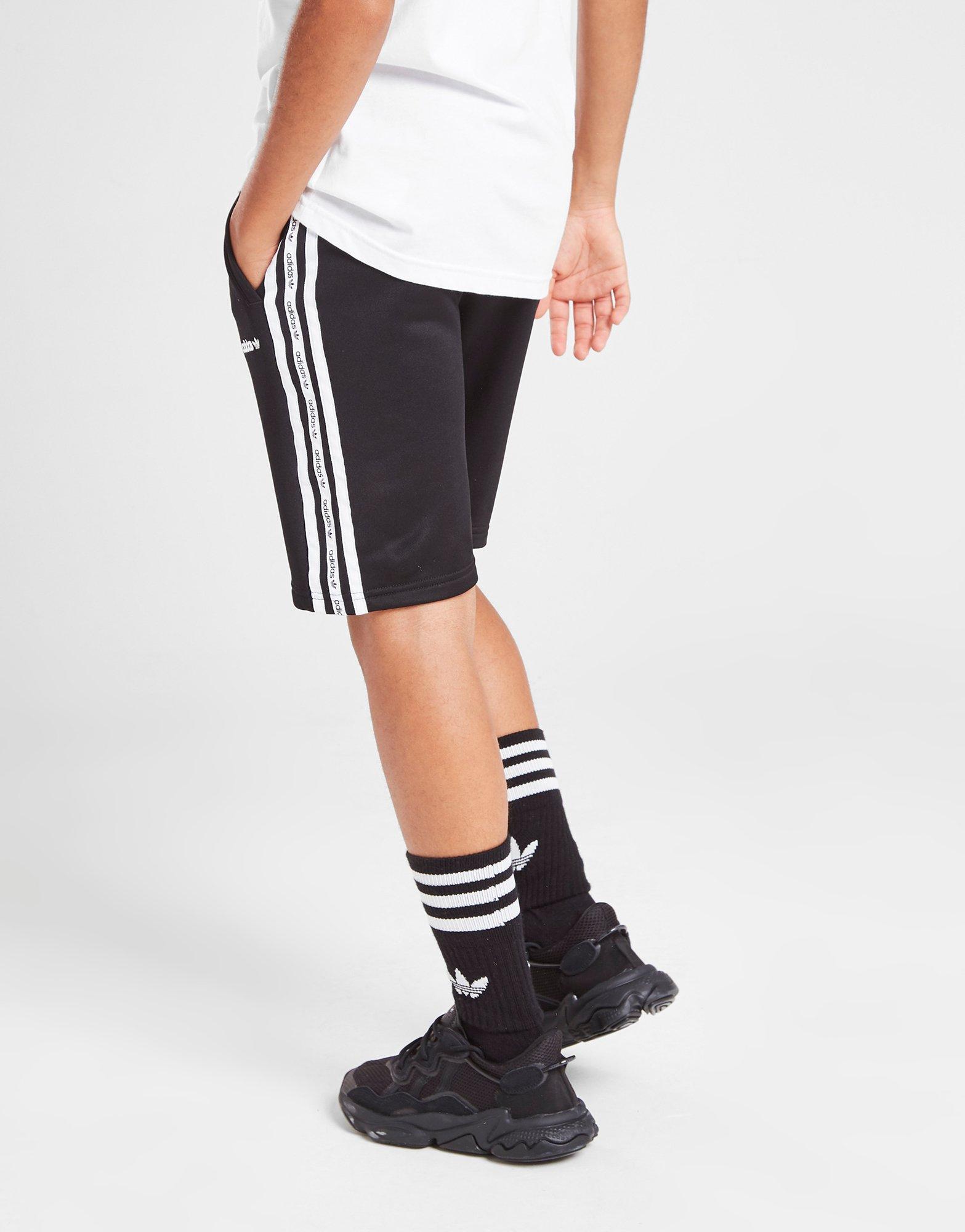 Detské krátke nohavice ADIDAS ŠORTKY  TAPE POLY SHORTS JUNIOR H09417 Čierna