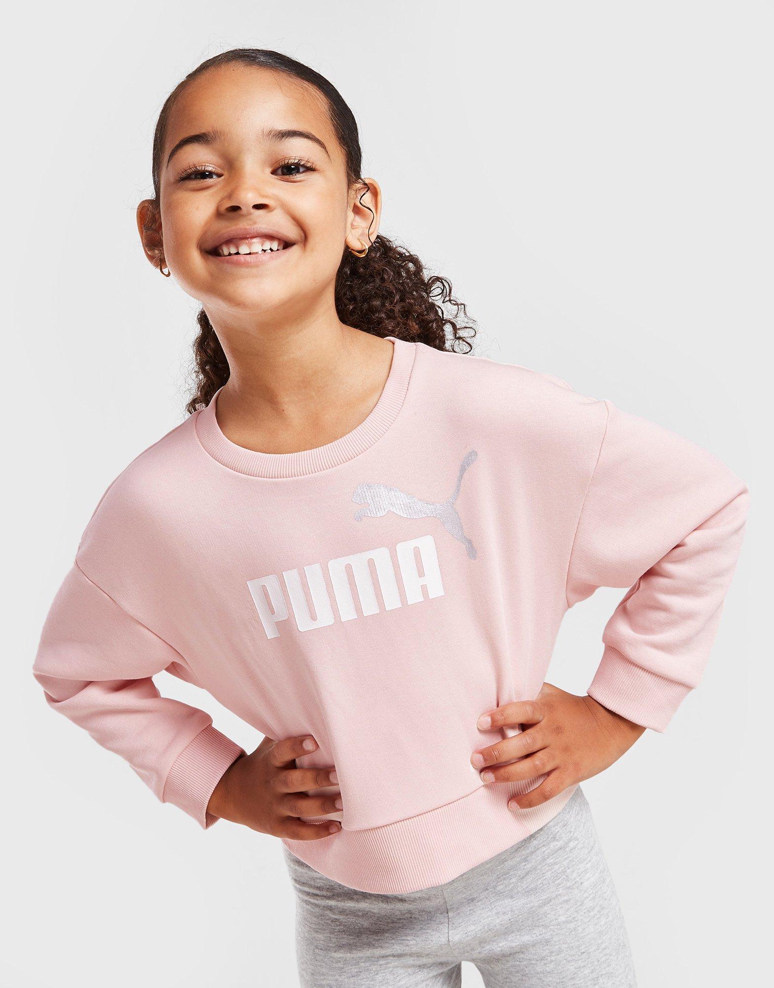 Komplet dresowy dziecięcy PUMA DRES GIRLS' ESSENTIAL 84804201 Fioletowy