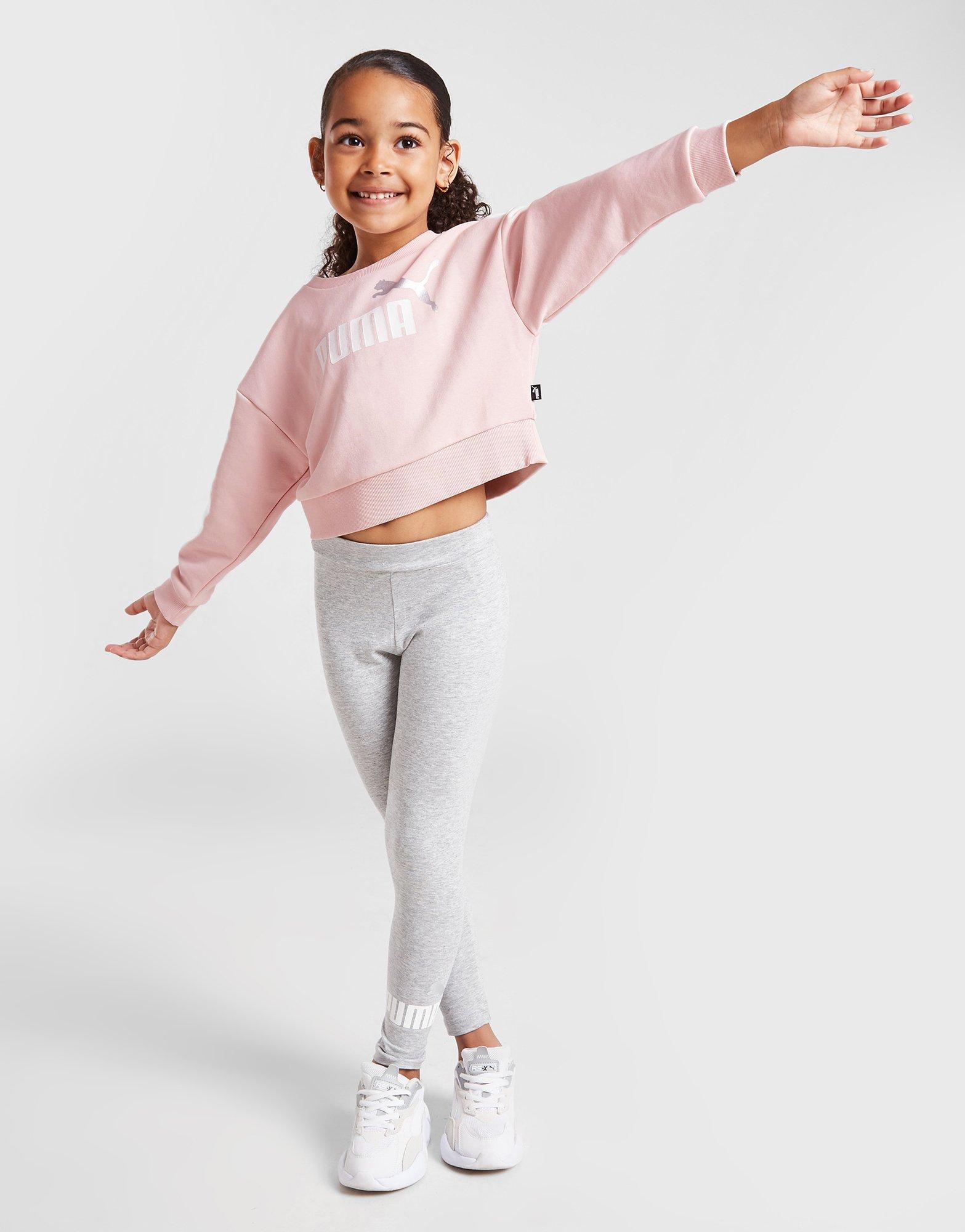 Komplet dresowy dziecięcy PUMA DRES GIRLS' ESSENTIAL 84804201 Fioletowy