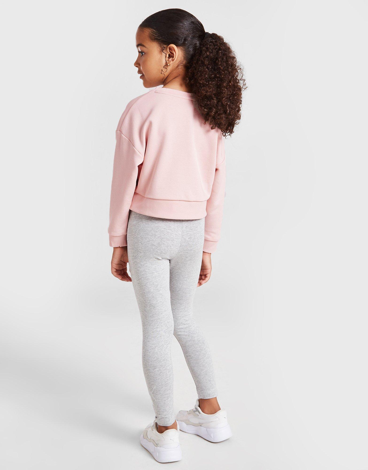 Komplet dresowy dziecięcy PUMA DRES GIRLS' ESSENTIAL 84804201 Fioletowy