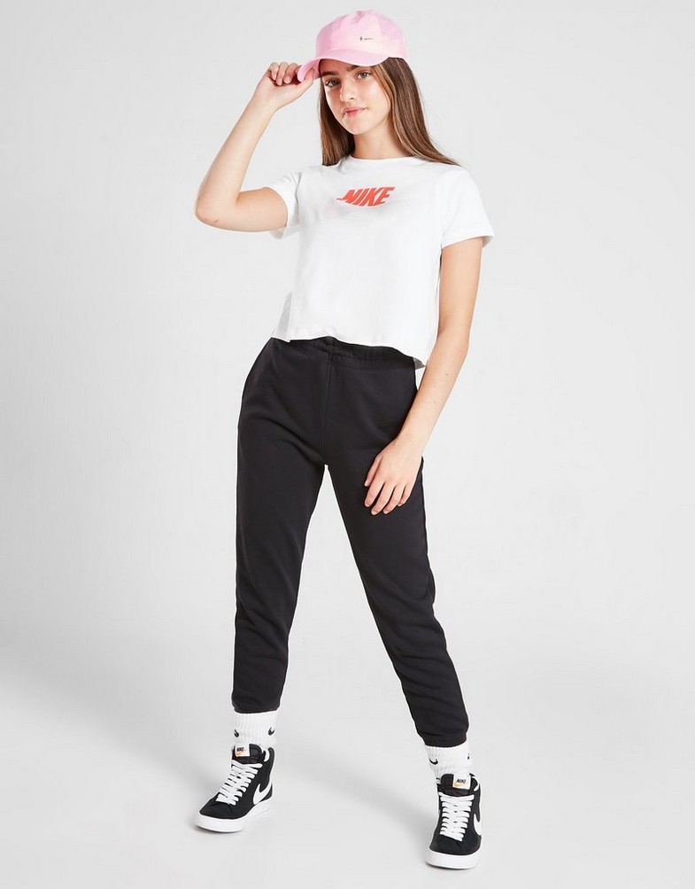 Koszulka, t-shirt dziecięcy NIKE T-SHIRT GIRLS' CROPPED T-SHIRT JUNIOR DA6925105 Biały