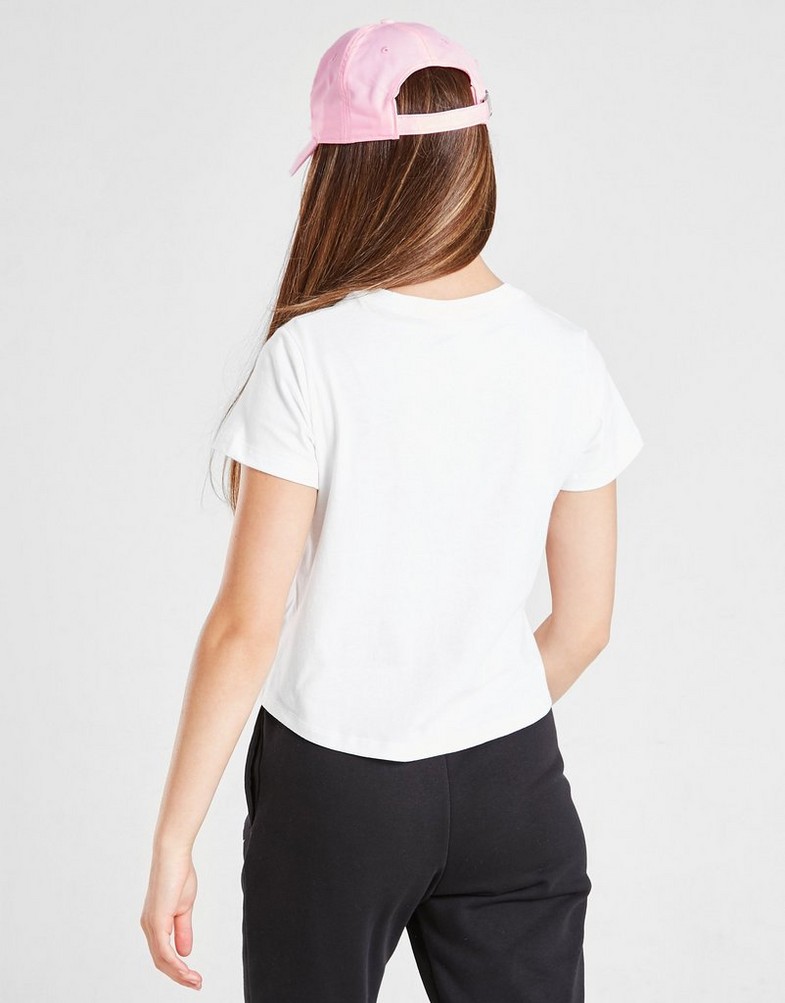 Koszulka, t-shirt dziecięcy NIKE T-SHIRT GIRLS' CROPPED T-SHIRT JUNIOR DA6925105 Biały