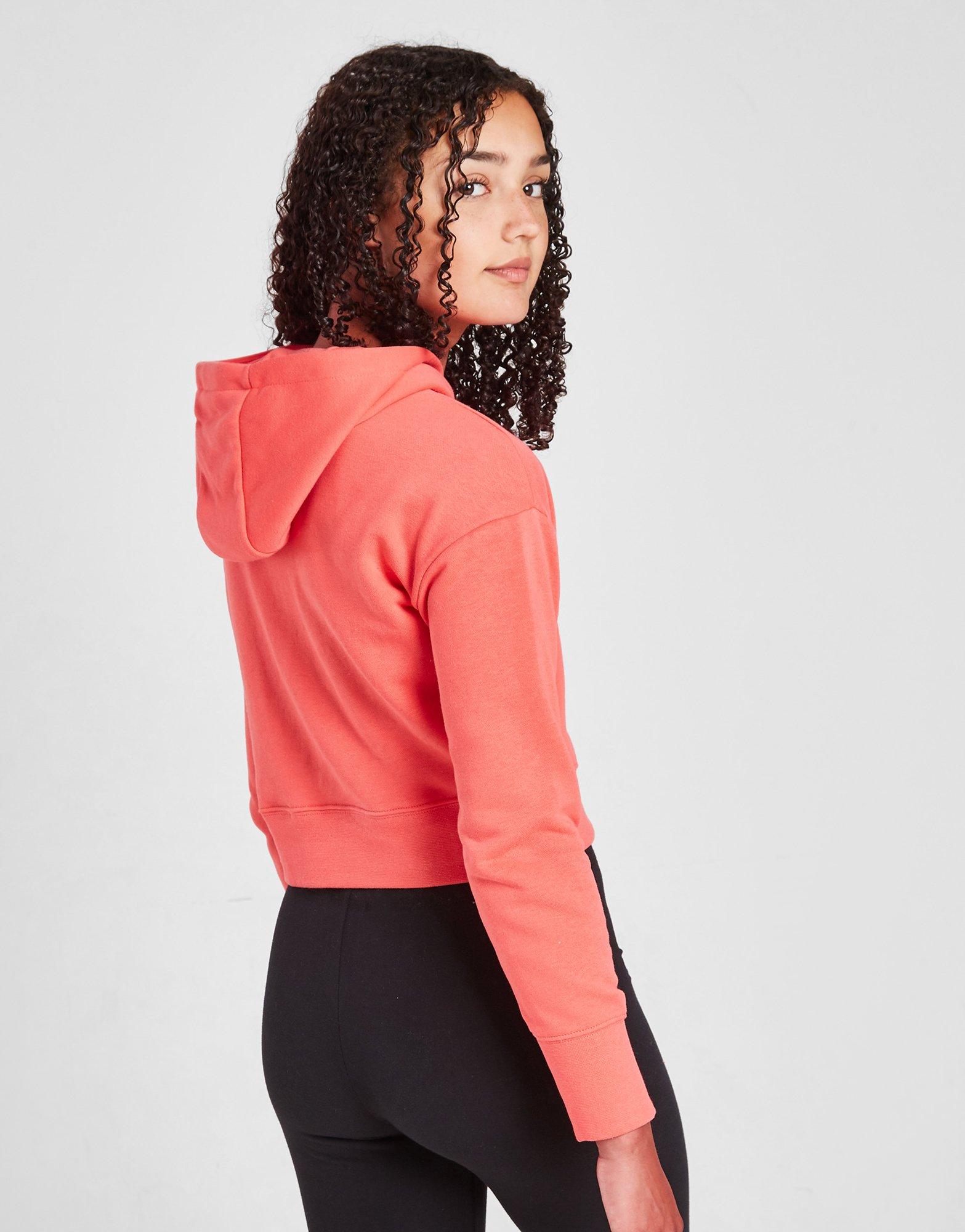 Detská mikina NIKE MIKINA S KAPUCŇOU GIRLS' SPORTSWEAR CROPPED GIRL DC7210-814 Ružová