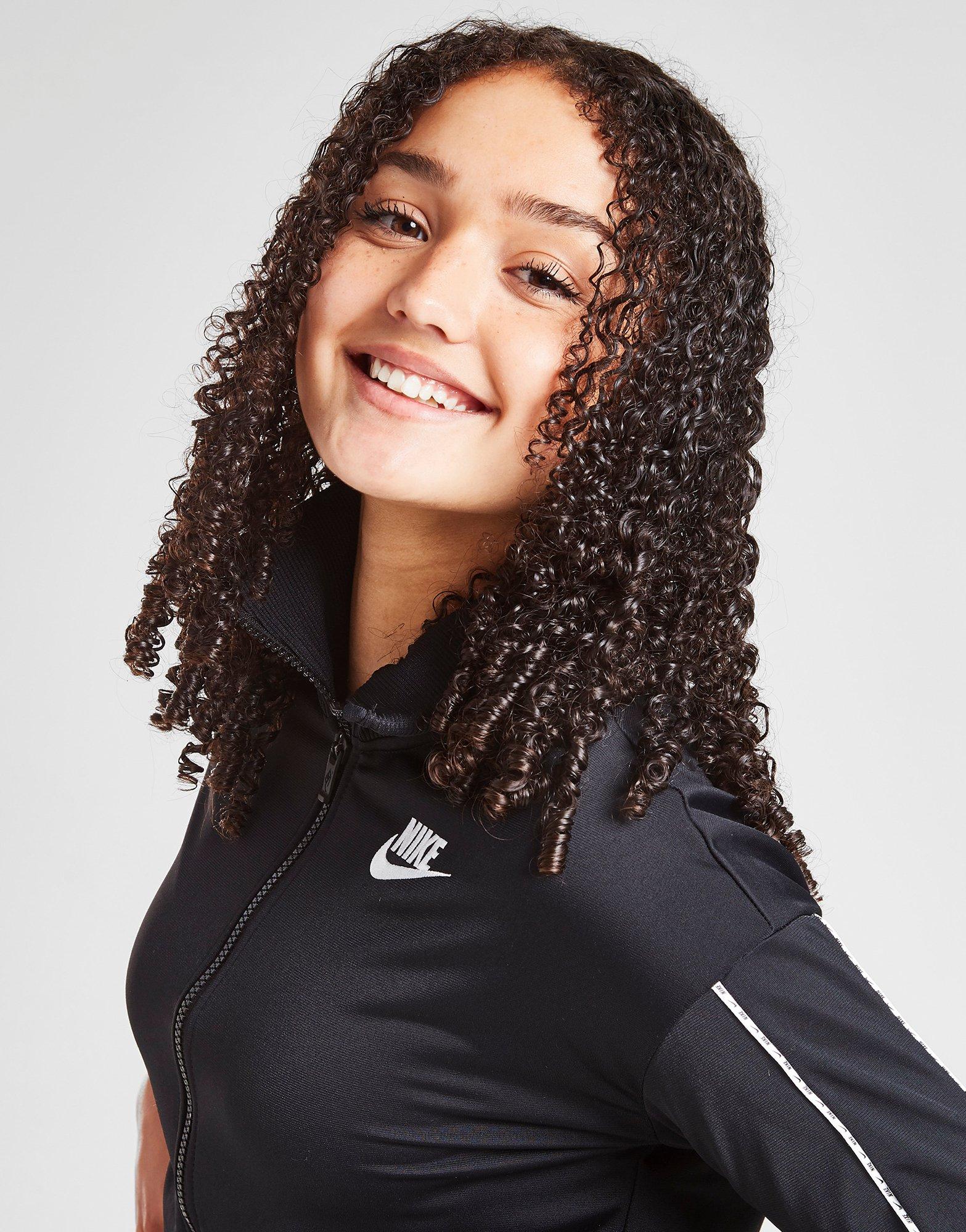 Komplet dresowy dziecięcy NIKE DRES GIRLS' HIGH-WAISTED TRACKSUIT DD6302010 Czarny