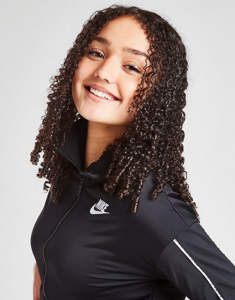 Trening pentru copii NIKE TRENING GIRLS' HIGH-WAISTED TRACKSUIT DD6302010 Negru