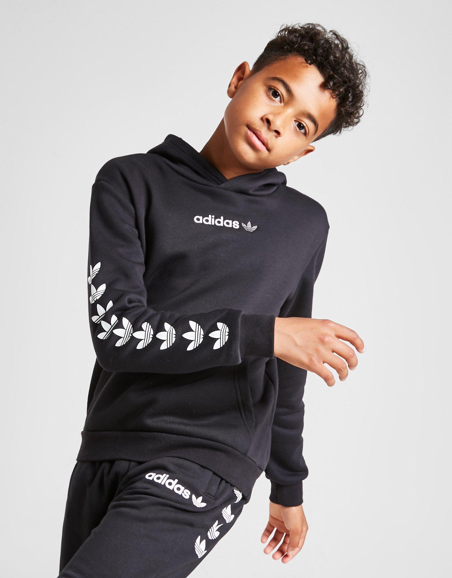 ADIDAS BLUZĂ CU GLUGĂ REPEAT TREFOIL HOODIE H31452 Negru