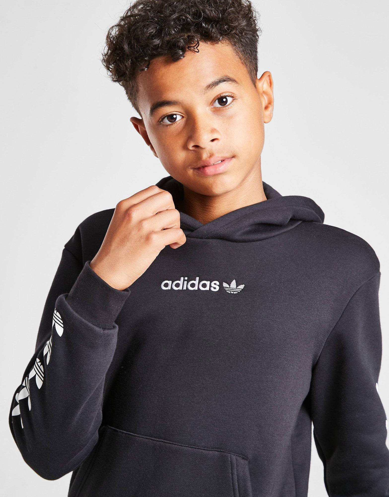 ADIDAS BLUZĂ CU GLUGĂ REPEAT TREFOIL HOODIE H31452 Negru