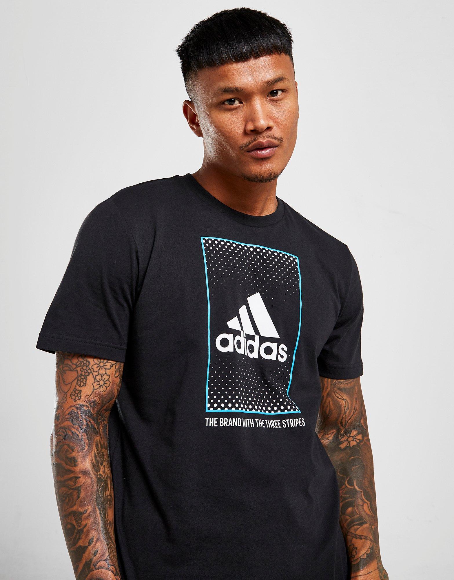 Koszulka, t-shirt męski ADIDAS T-SHIRT BADGE OF SPORT DOT FADE T-SHIRT HE7251 Czarny