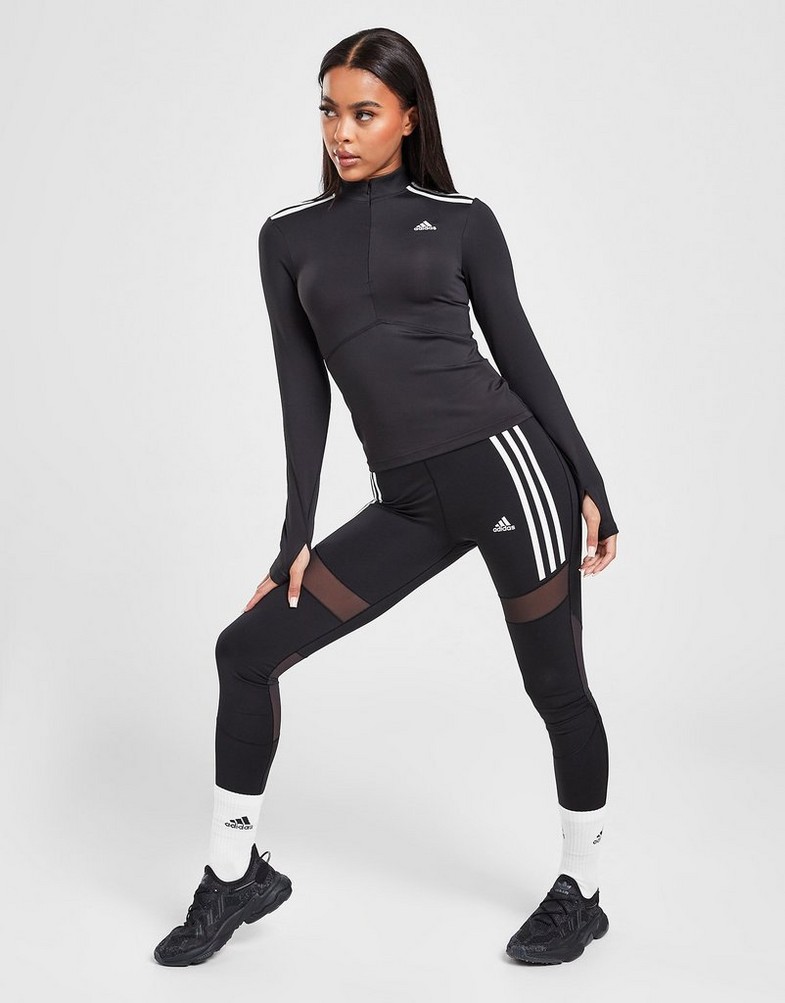 ADIDAS SHINE 1/4 ZIP LONG SLEEVE TRAINING TOP HE9395 kolor Czarny