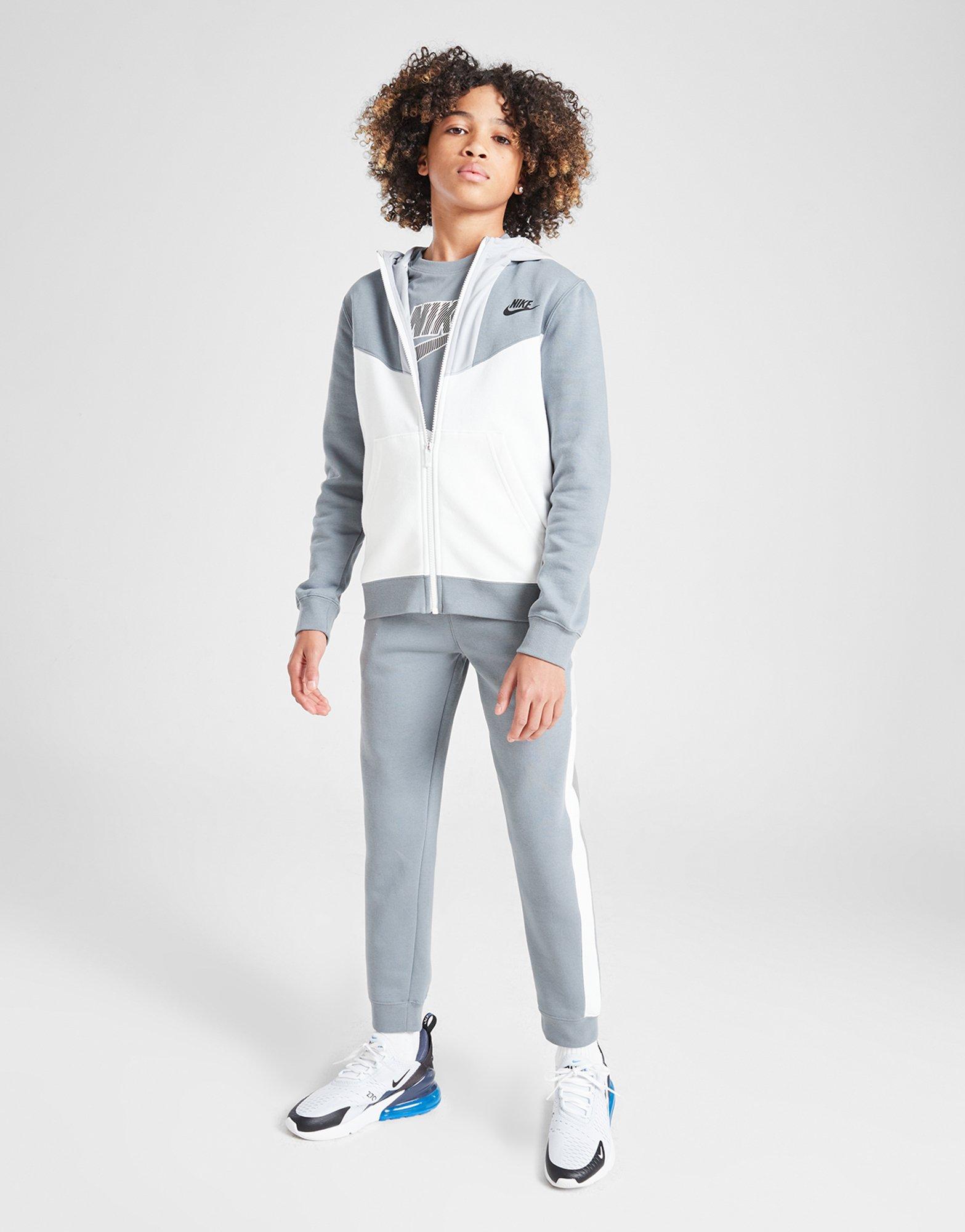 Bluză pentru copii NIKE BLUZĂ B NSW HYBRID FLC FZ B DM6787-065 Gri