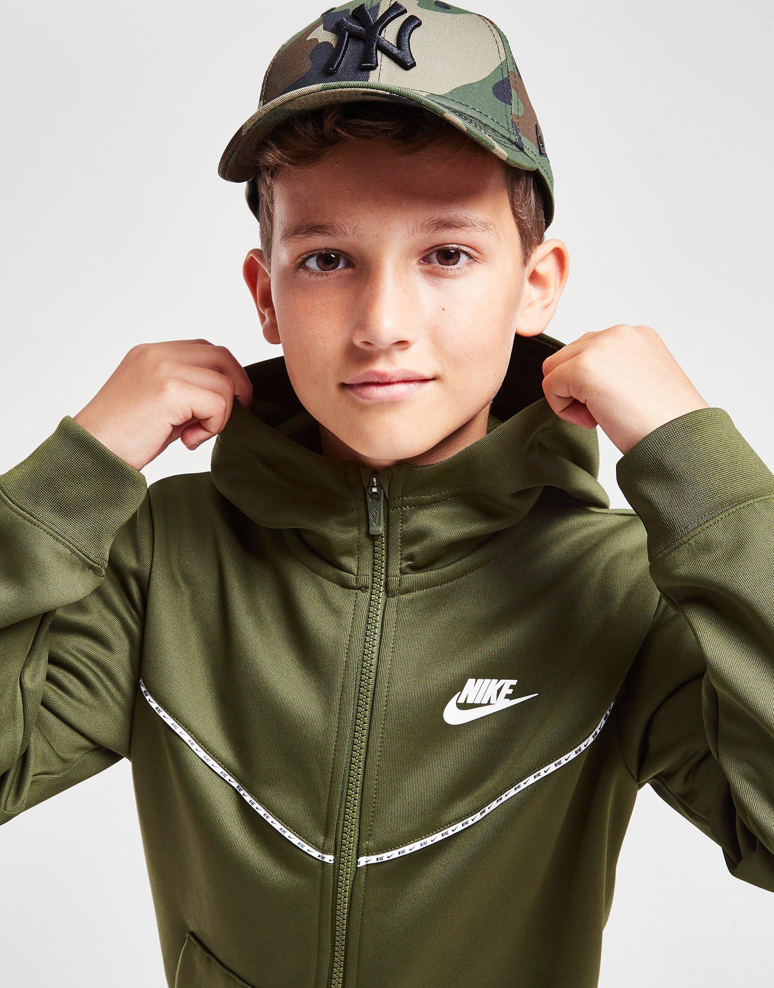NIKE BLUZA Z KAPTUREM TAPE POLY FULL ZIP DD4006326 Zielony