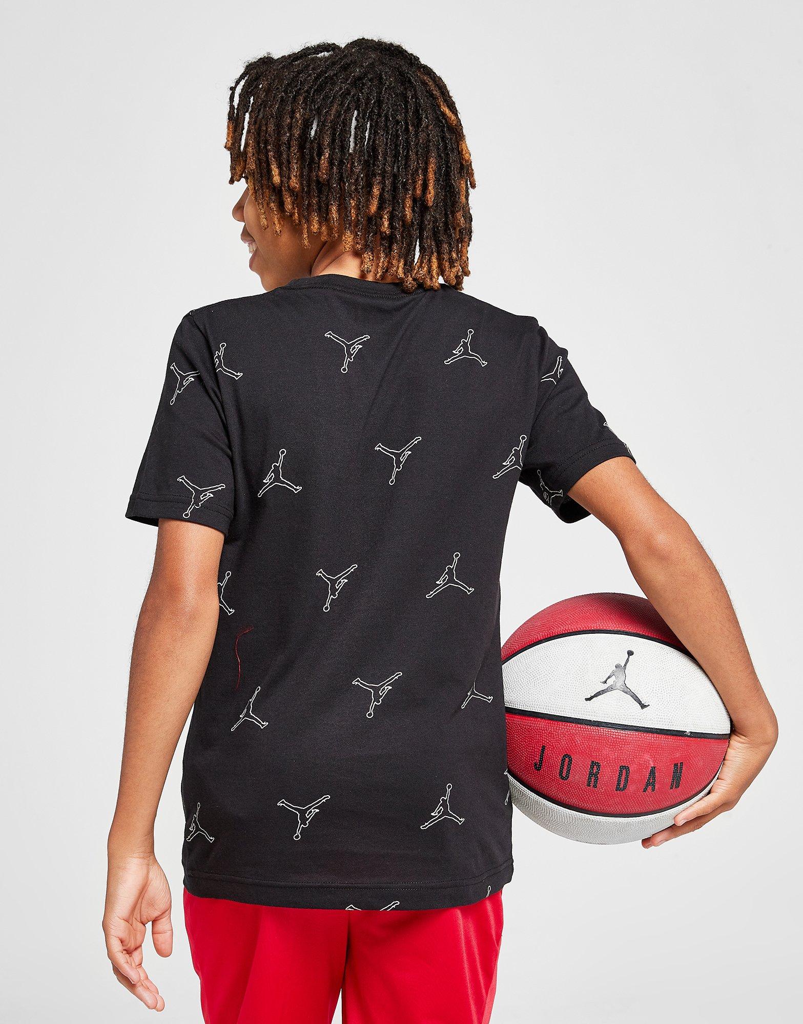 Koszulka, t-shirt dziecięcy JORDAN T-SHIRT ALL OVER PRINT T-SHIRT 95B025023 Biały