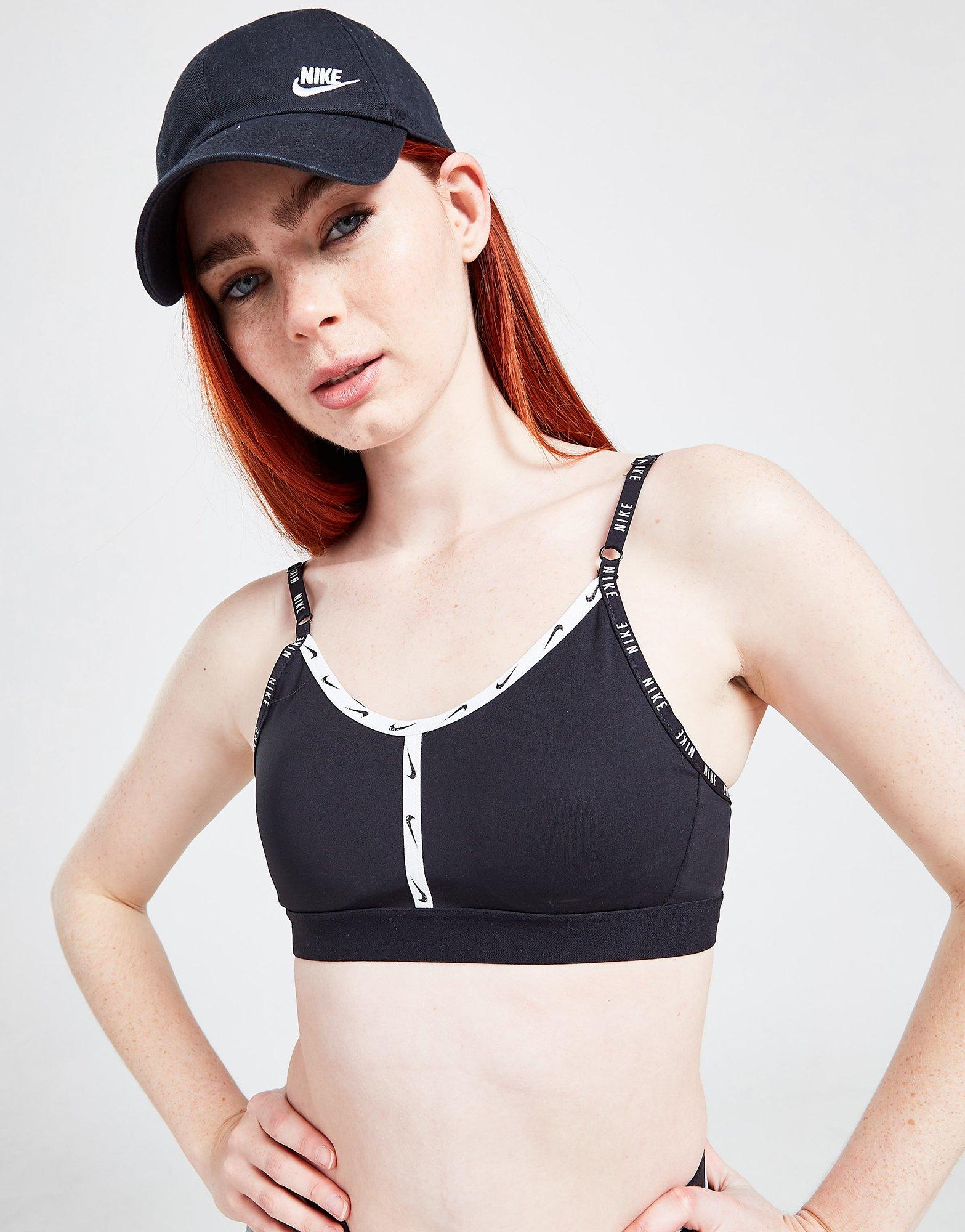 NIKE FIGI TRAINING LOGO TAPE SPORTS BRA DD1353010 Czarny
