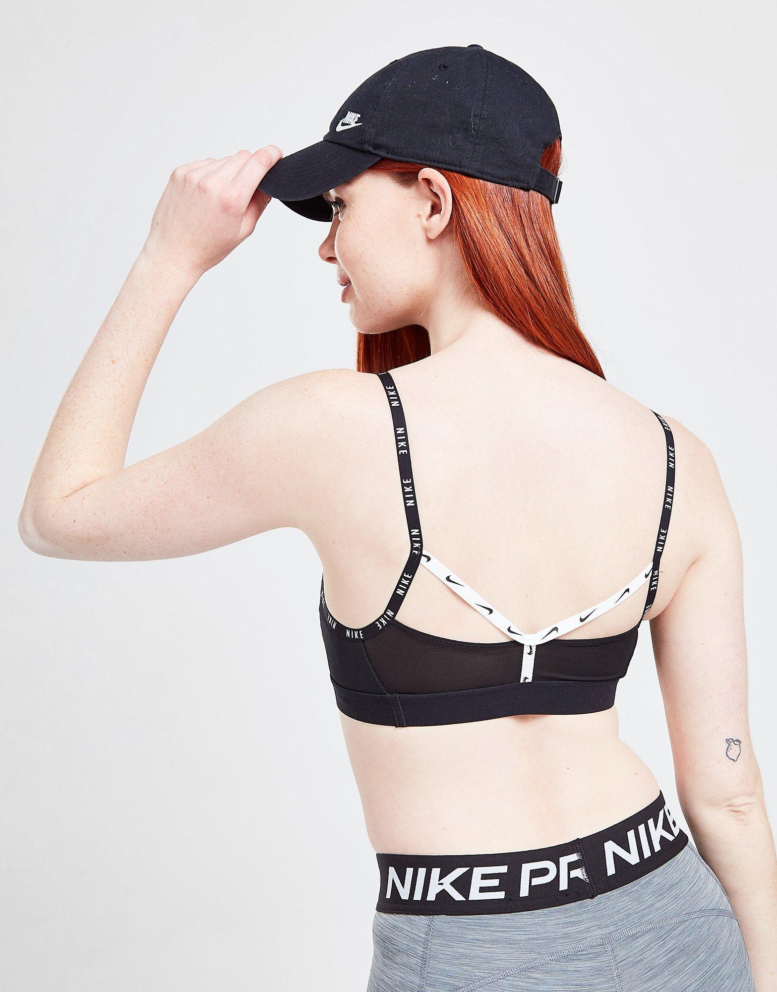 NIKE FIGI TRAINING LOGO TAPE SPORTS BRA DD1353010 Czarny