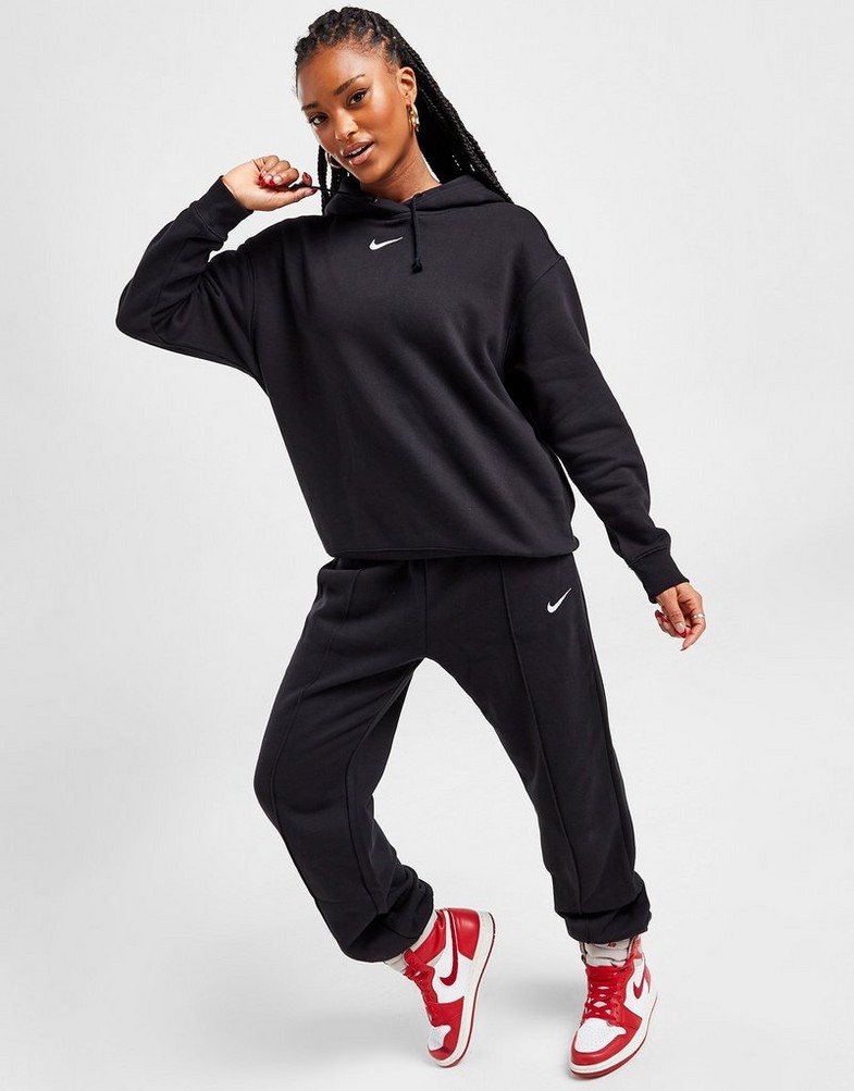 Női pulóver NIKE PULÓVER KAPUCNIS ESSENTIAL OVERSIZED HOODIE CLCTN DJ7668-010 Fekete