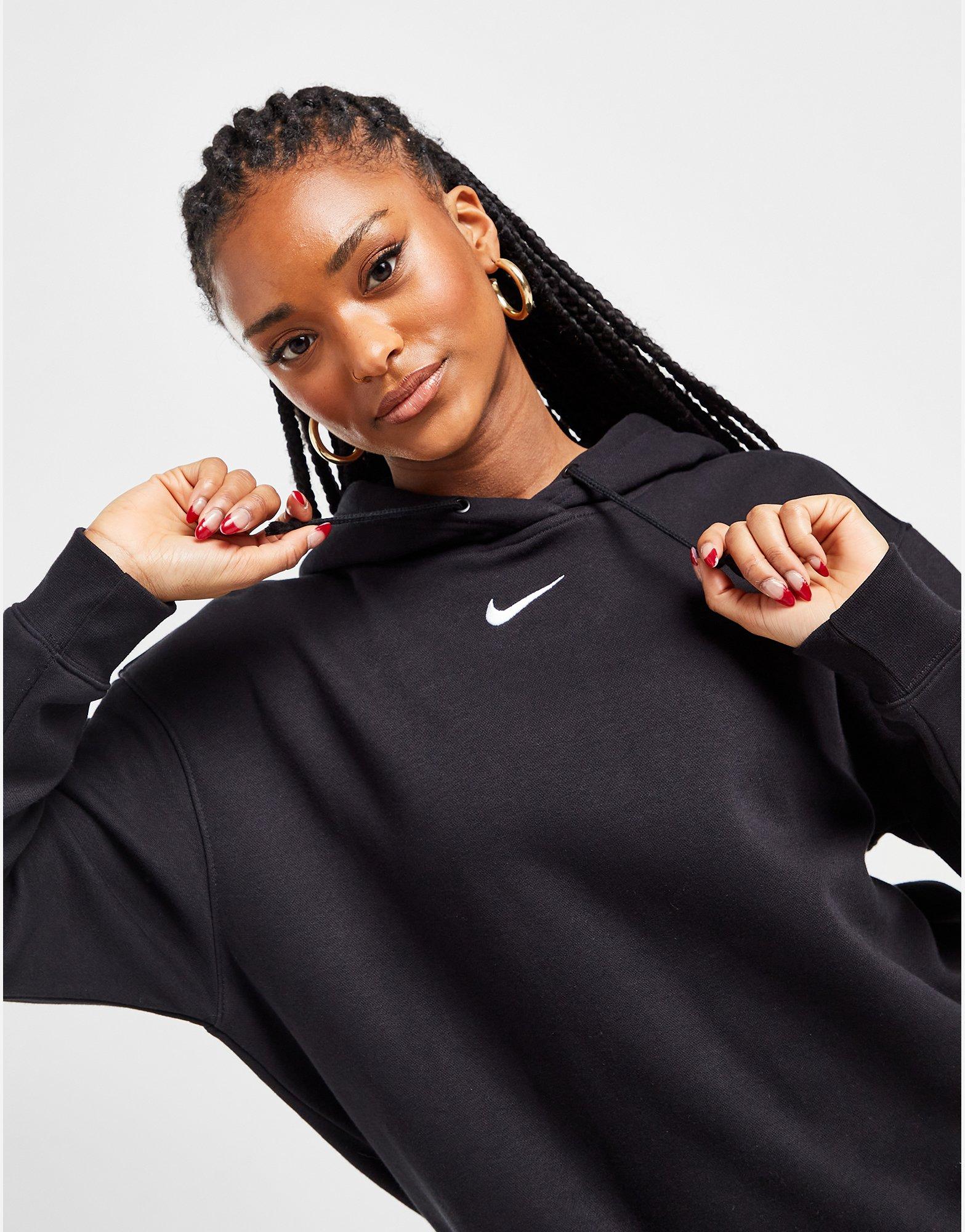 Moteriškas džemperis NIKE DŽEMPERIS SU GOBTUVU ESSENTIAL OVERSIZED HOODIE CLCTN DJ7668-010 Juoda